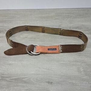 Lucky Brand Patchwork Leather Boho Hippie Suede Woman's Belt Size XS